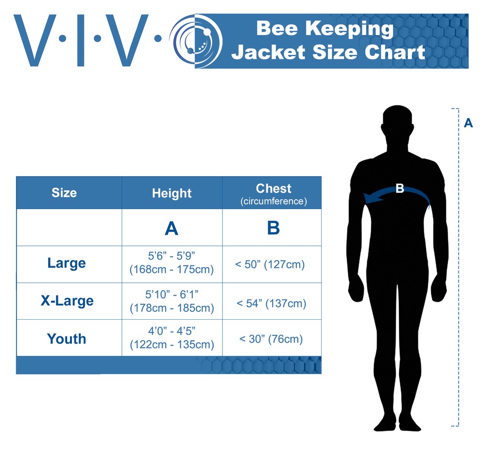 VIVO Large Beekeeping Bee Keeping Suit, Jacket, Pull Over, Smock with Veil