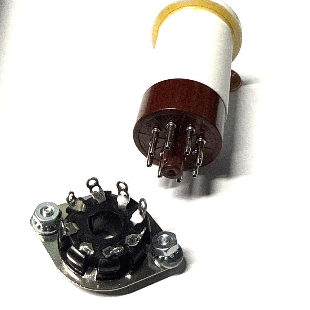 plug in coil form + 8 PIN socket + screws and nuts L=42mm BURGUNDY