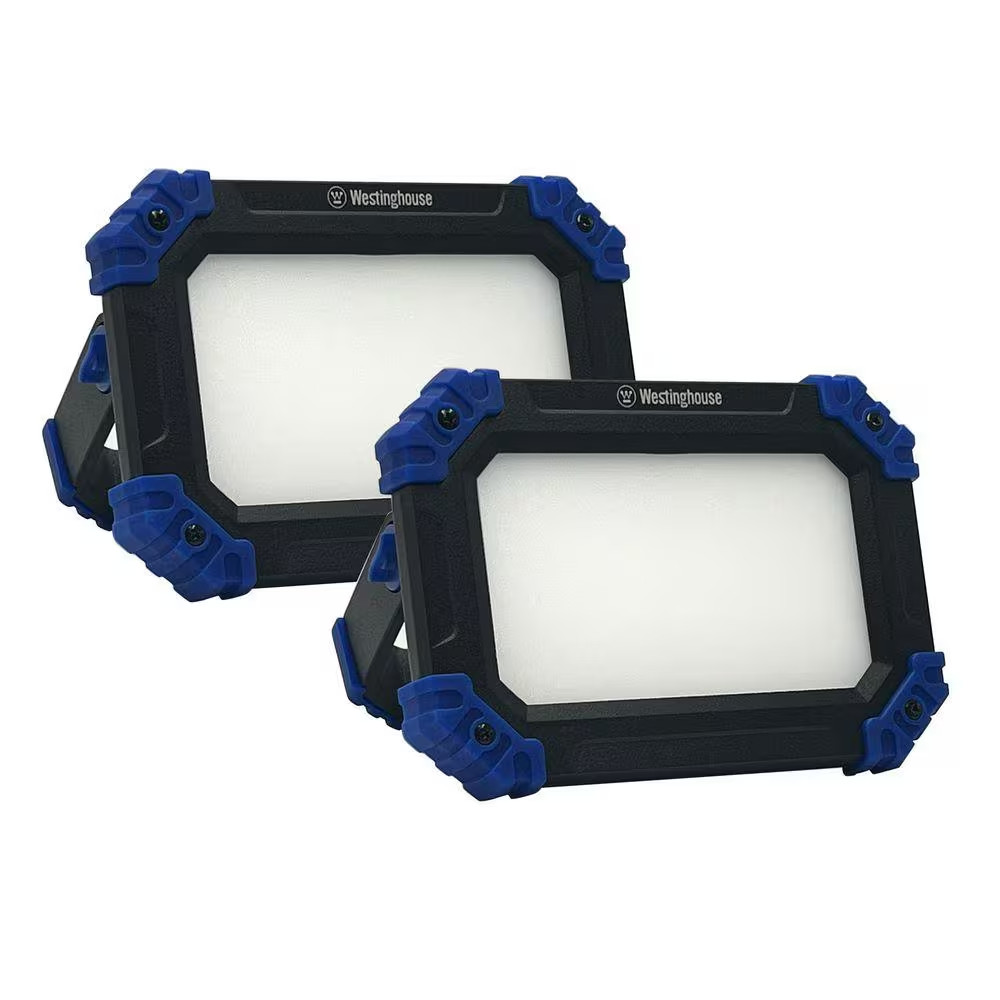 3.7-Volt 2000 Lumens LED Rechargeable Portable Work Light 2-Pack