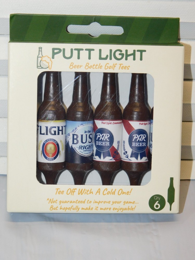 PUTT LIGHT GOLF BEER BOTTLE TEES