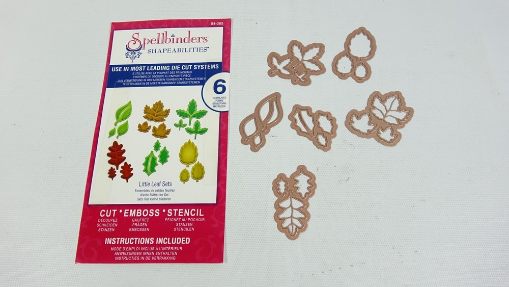 Spellbinder Shapeabilities Little Leaf Sets Fall Craft Dies S4385
