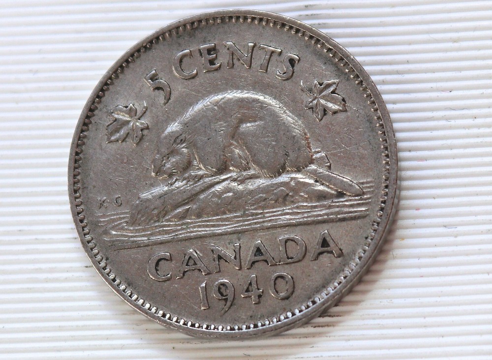1940 Canada 5 Cents George VI