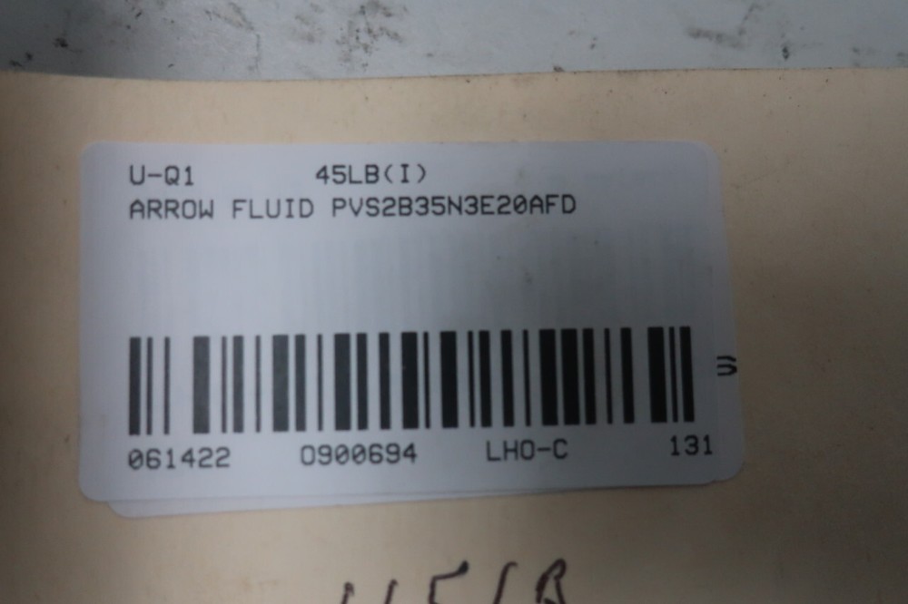 Arrow Fluid PVS2B35N3E20AFD Hydraulic Piston Pump