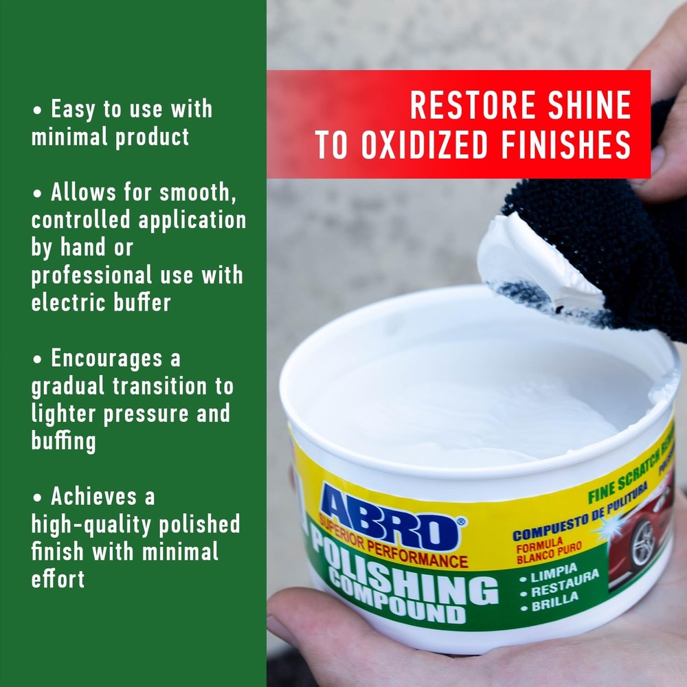 ABRO Superior Performance Car Polishing Compound 10 Oz,