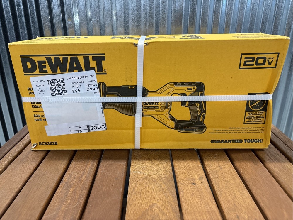 DeWalt DCS382B 20V MAX XR Brushless Cordless Reciprocating Saw, Tool Only