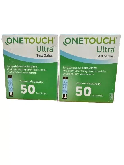 100 One Touch Ultra Blue Diabetic Blood Glucose Test Strips  6/2026+