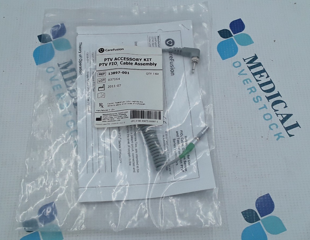 CareFusion PTV Accessorry Kit PTV FIO2 Cable Assembly REF 13897-001