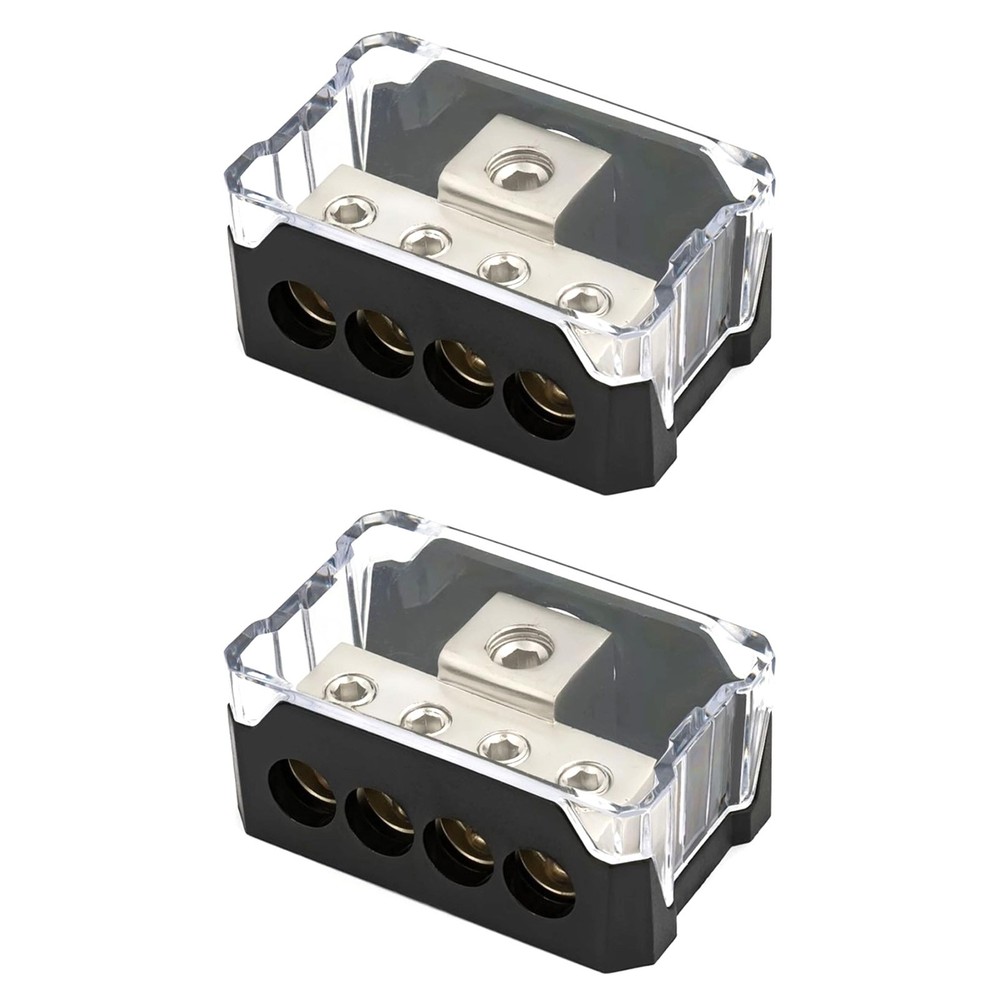 Power Distribution Block Equipped with an impact-resistant snap-on plastic cover