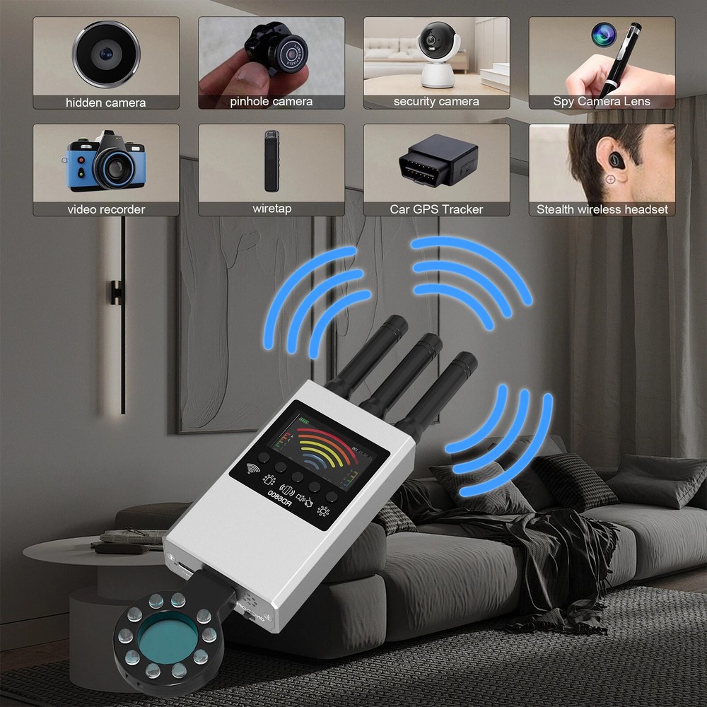 GPS Tracker Anti Spy Hidden Camera Detector Finder Wireless Bug Detection Device