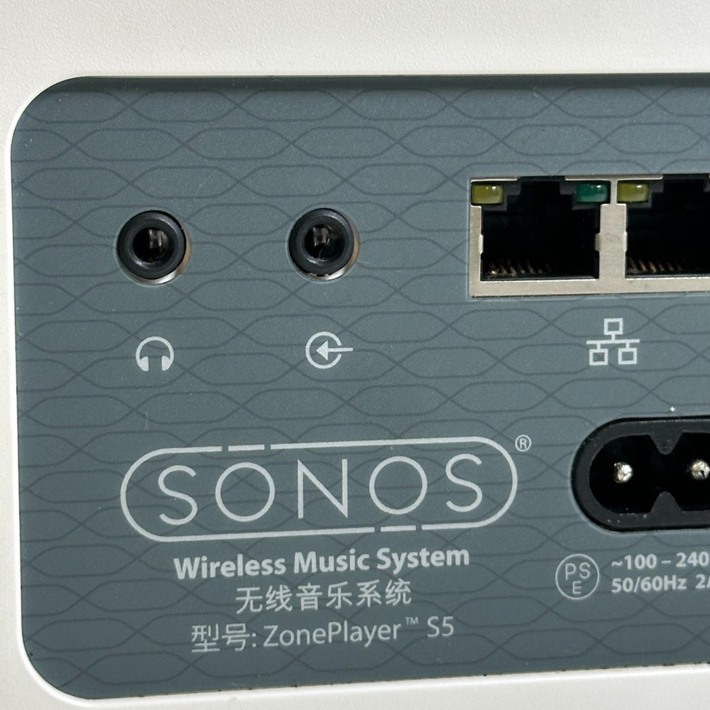 Sonos ZonePlayer S5 Gray White Wireless Single-Speaker Audio Streaming System