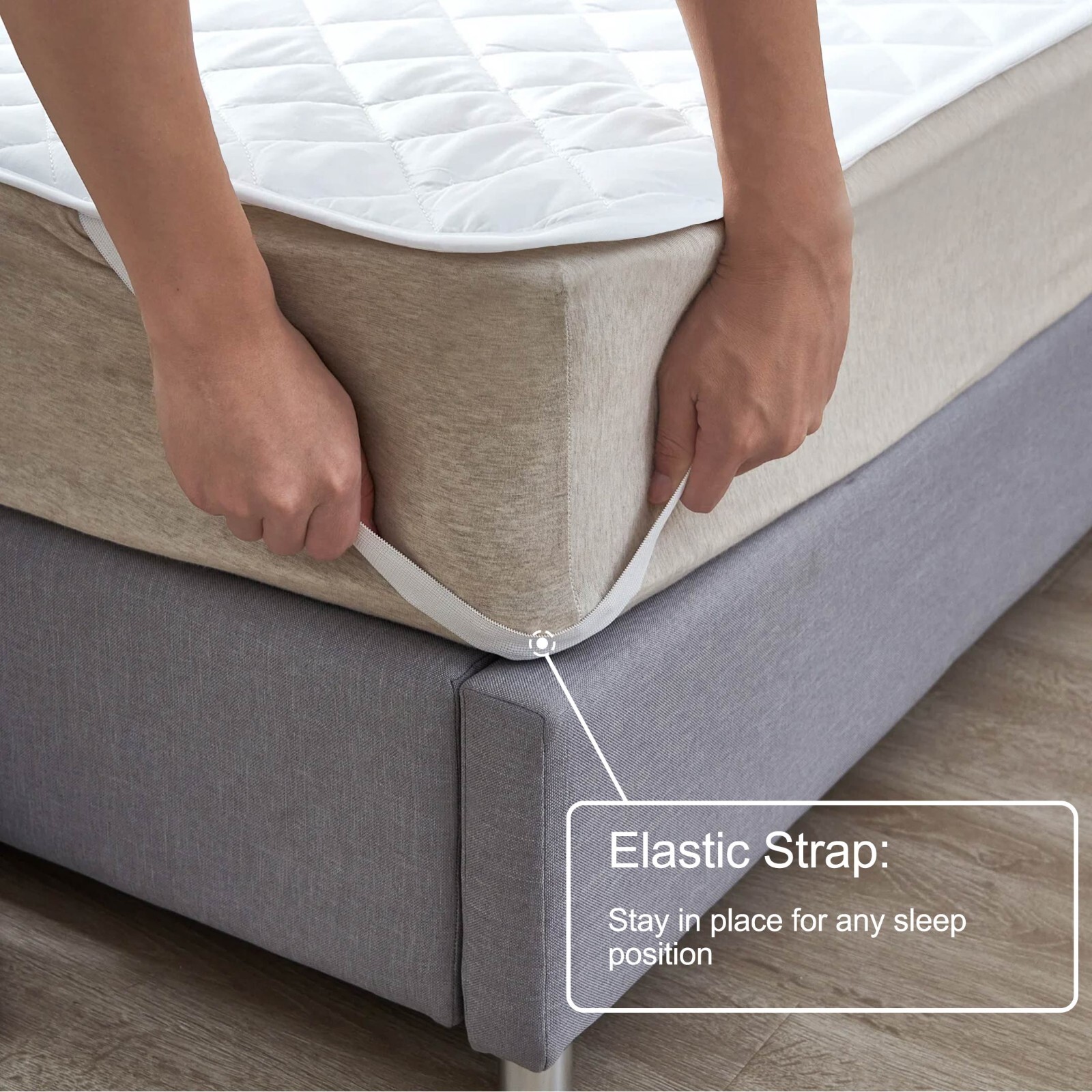 Luxurious Full Size Quilted Mattress Protector, Mattress Pad with Elastic Stripe