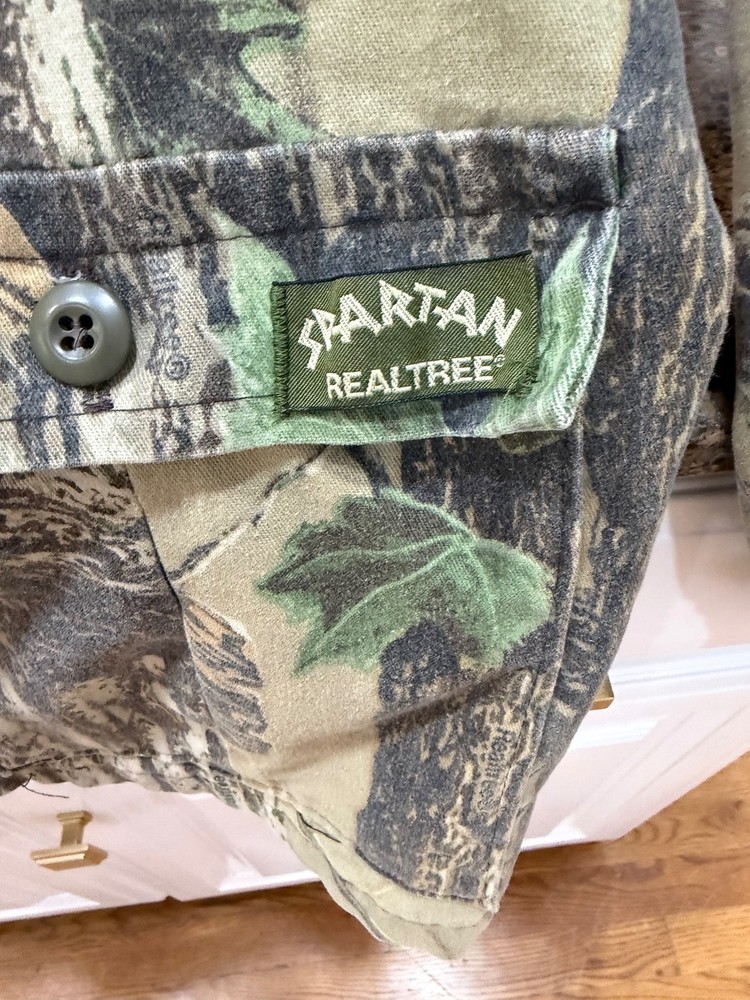 spartan realtree camp button up jacket large
