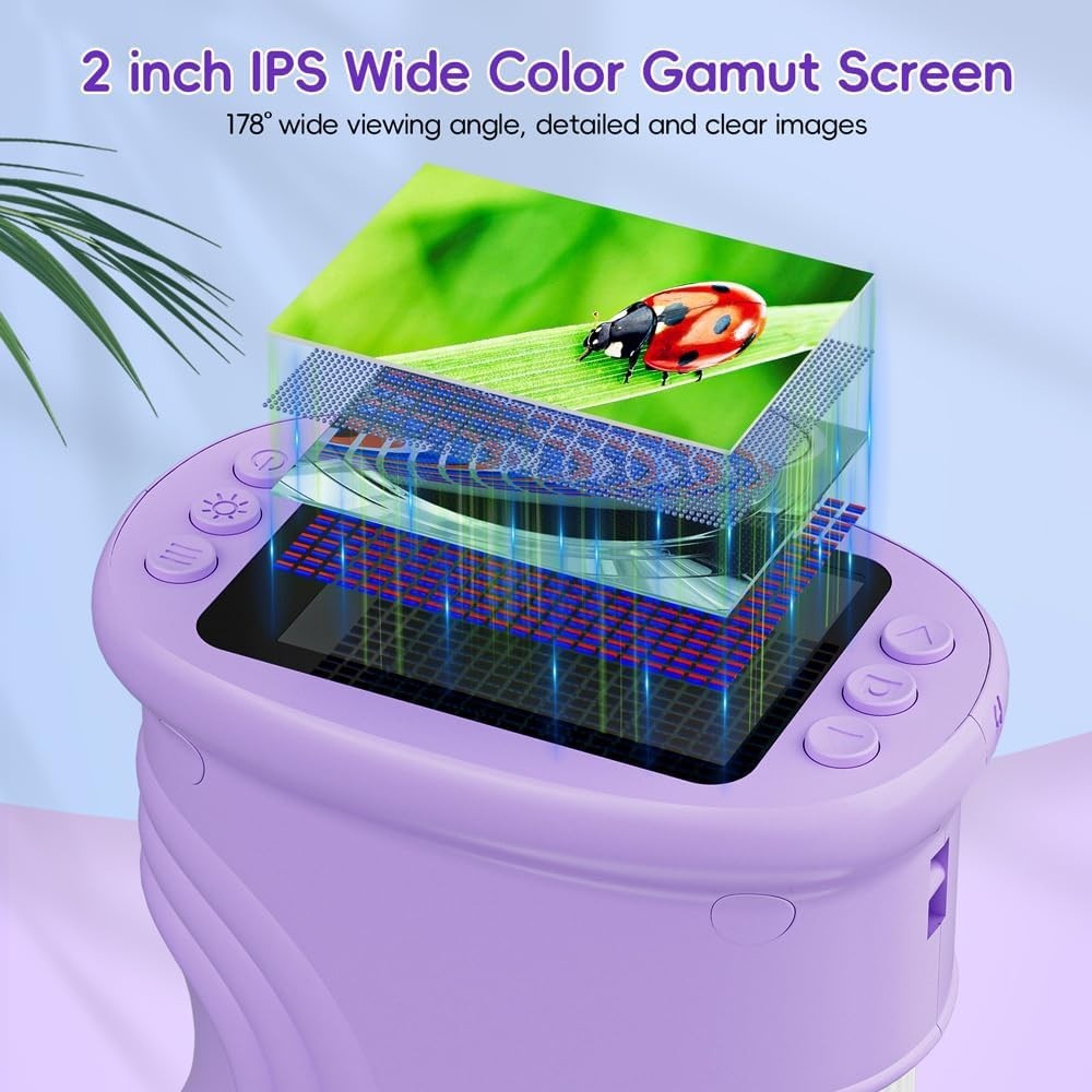Compact 1000X Mini Pocket Microscope for Kids - Interactive Science Exploration