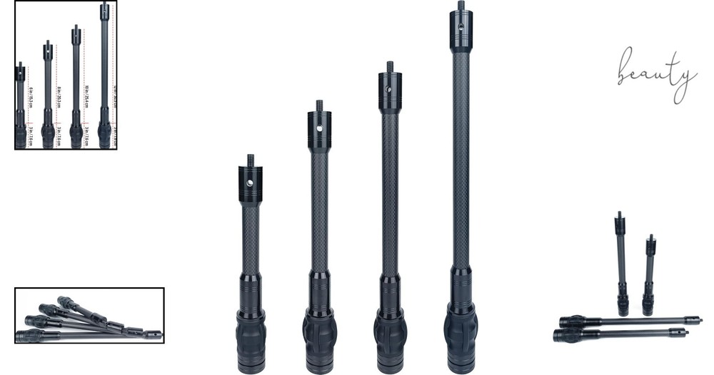 Carbon Archery Bow Stabilizer Single Side Adjustable V-Bar Mount Quick Disconnec