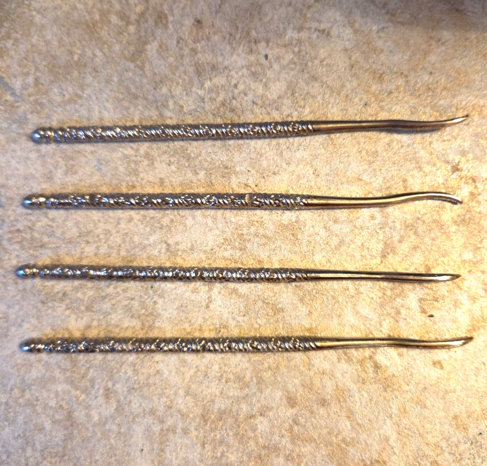 4 Nut Picks Silver-Tone Replacements Vintage