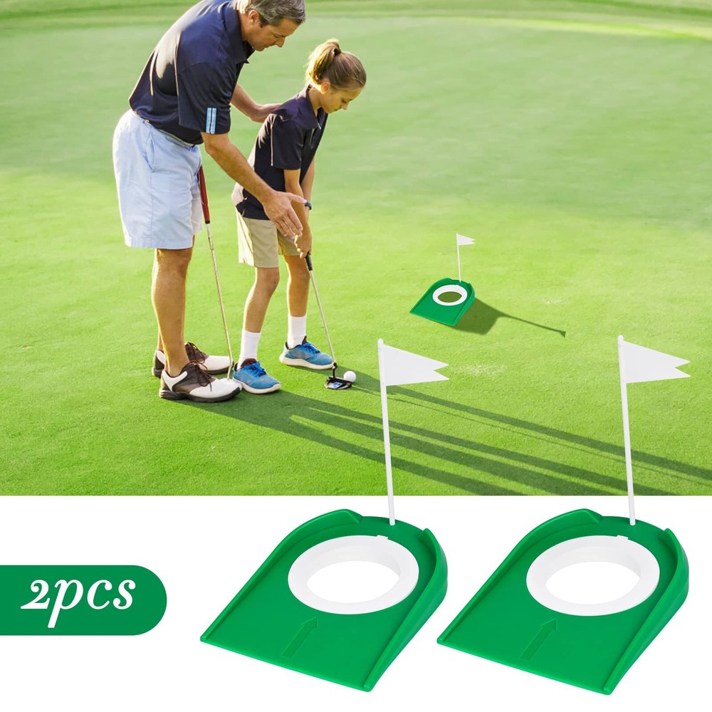 2Pack Golf Putting Cup with Flag Indoor Practice Training Aids Golf Putting Hole