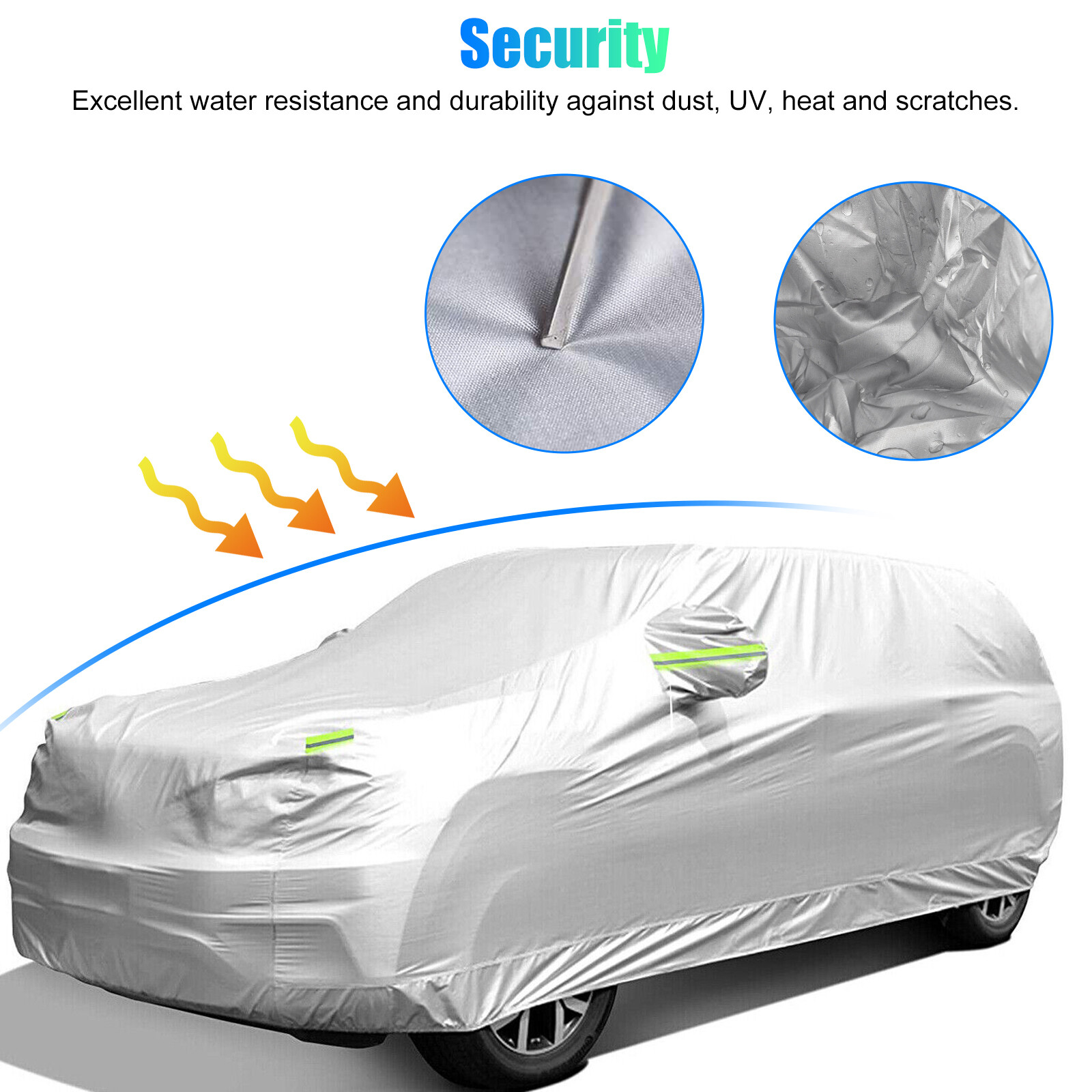 XL Full SUV Car Cover Waterproof Outdoor Sun Dust Scratch Rain Snow Breathable