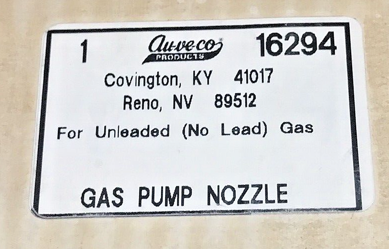 Catlow fueling nozzle with black rubber protector
