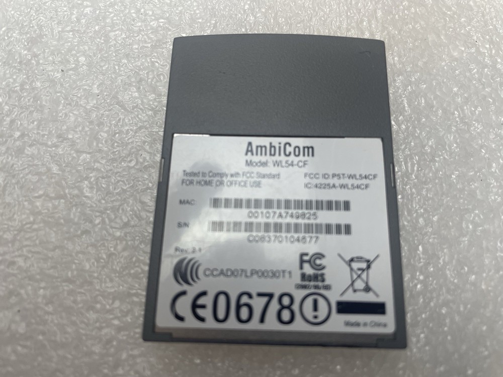 AMBICOM WL54-CF 802.11g Wireless LAN CompactFlash Card network adapter