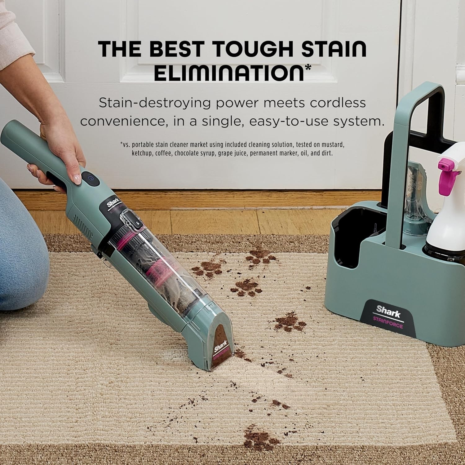Shark StainForce Cordless Portable Spot, Stain, & Odor Remover System for Carpet