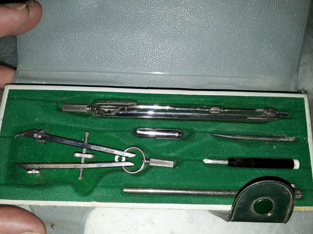 vintage hellerman technical drawing draughtsmans set lovely set