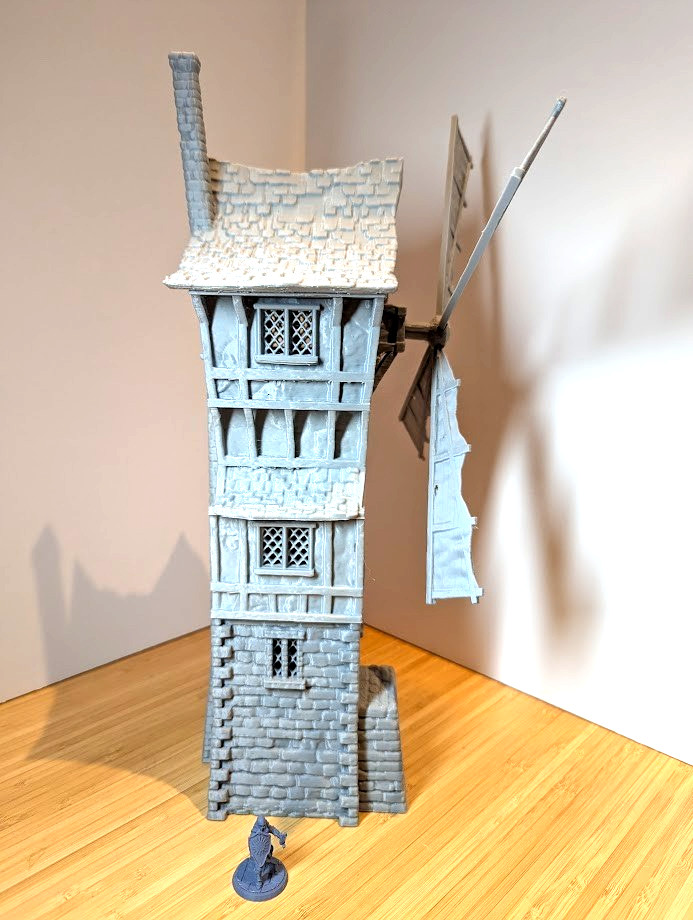 Fantasy Wargaming Windmill Tower Terrain compatible with Warhammer/DnD/Tabletop