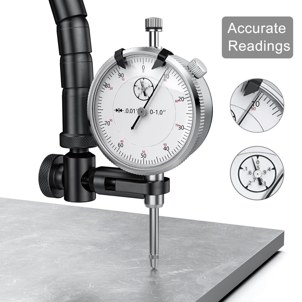 Dial Indicator Tool Set with Magnetic Base for Accurate Alignment Measurements