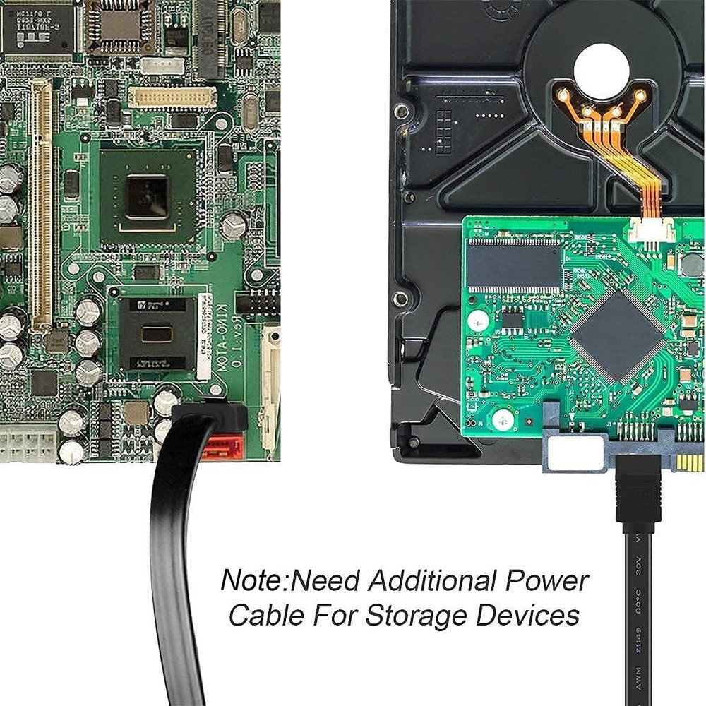 SATA III 6Gbps Data Cable with Locking Latch – 18 Inch, Cost-Effective Solution