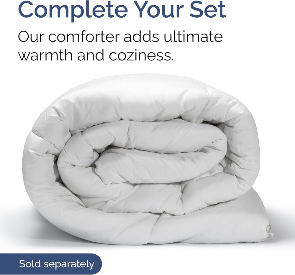 Extra Deep Split King Sheet Set - 7 Piece Breathable & Cooling Sheets - Hotel Lu