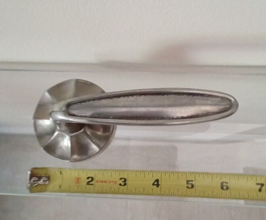 OVALE Door Lever /handle w/star rosette BRITTANIUM (silver) (choose function)