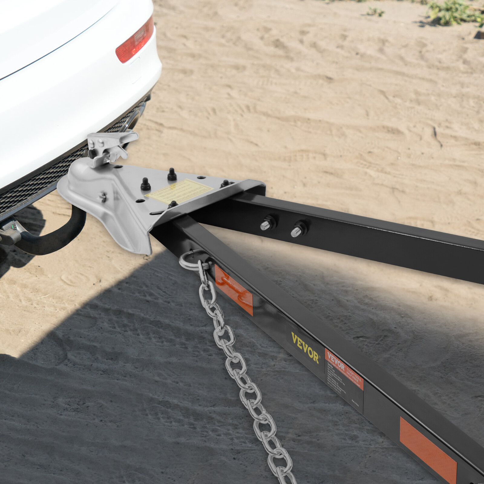 Tow Bar Bumper Mount Tow Bar 5500 lbs Fits 2-inch Ball Hitch with Chains