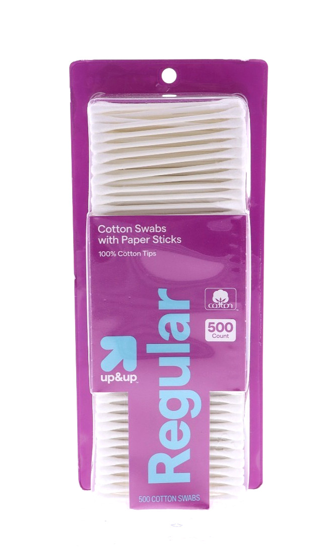 up&up Regular Cotton Swabs With Paper Sticks