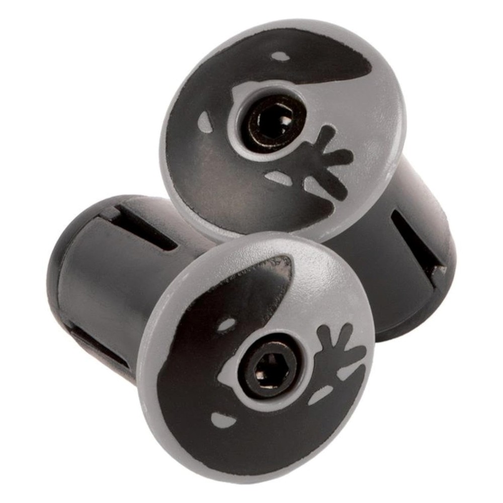 Lizard Skins - Packaged DSP Bar Tape Plugs - Cool Gray