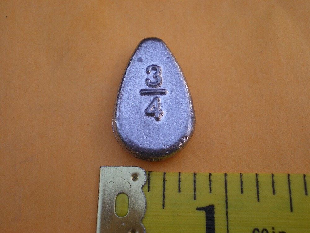 50 PCS. NO ROLL FLAT SLIP/SLIDE SINKER 3/4 OZ. GOOD QUALITY