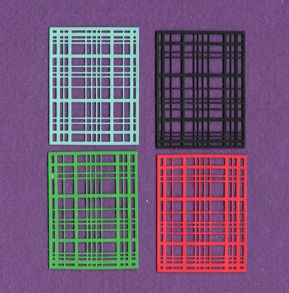 BACKGROUND CROSSHATCH die cuts scrapbook cards