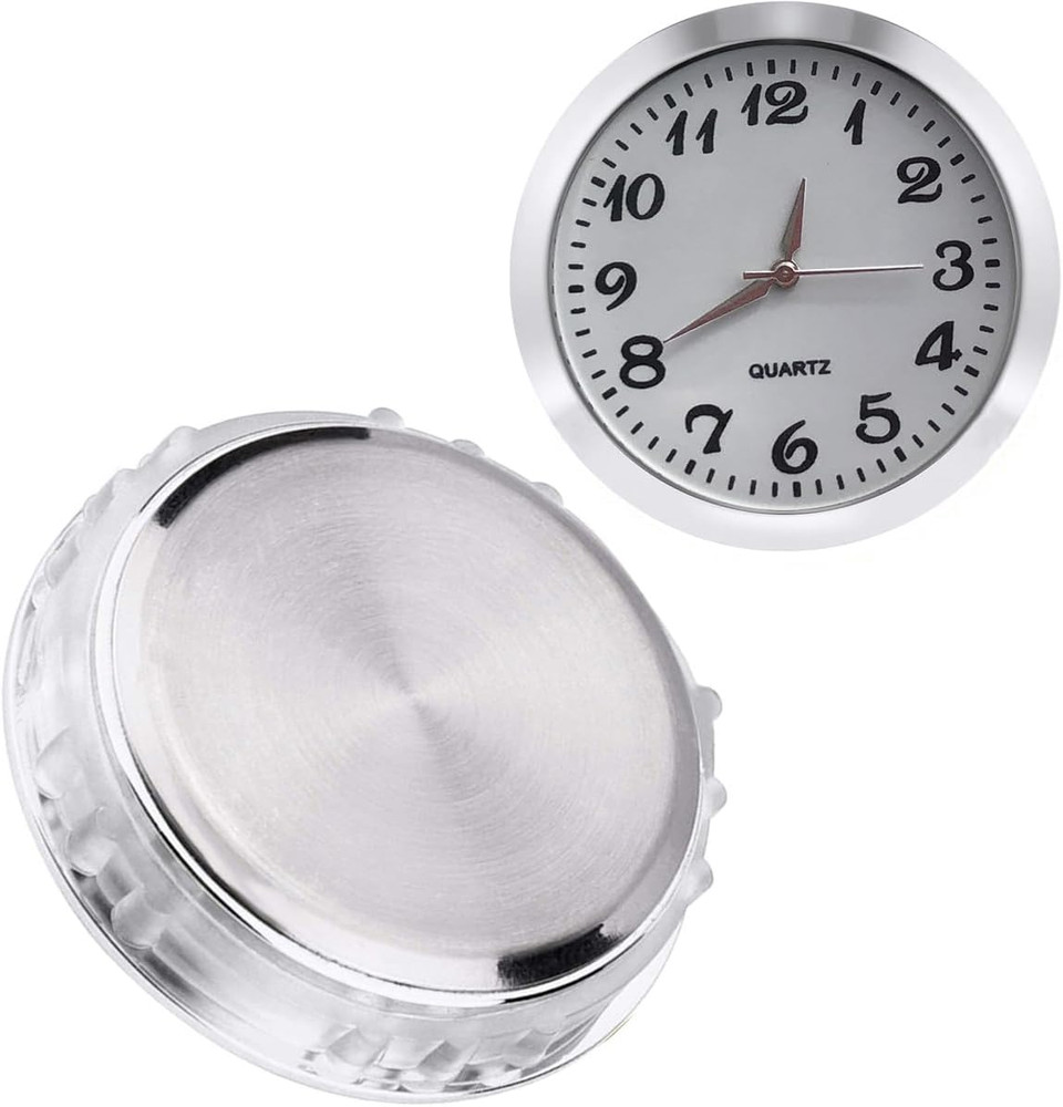 Mini Clock Insert 1.8 Inch (45 Mm) round Quartz Movement Miniature Clock White D