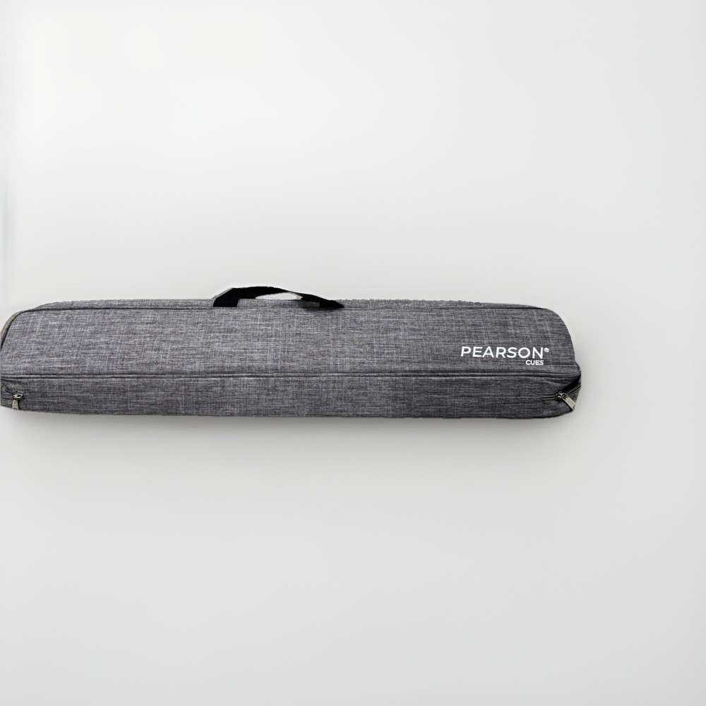 Pearson® 2x2 Grey Soft Pool Cue Case, Padded, Soft Case, Interior Pockets, Sleek