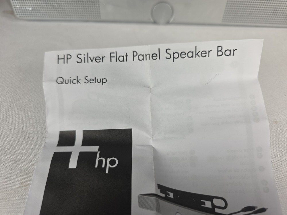 HP Silver Flat Panel Speaker Bar Product SP03A01
