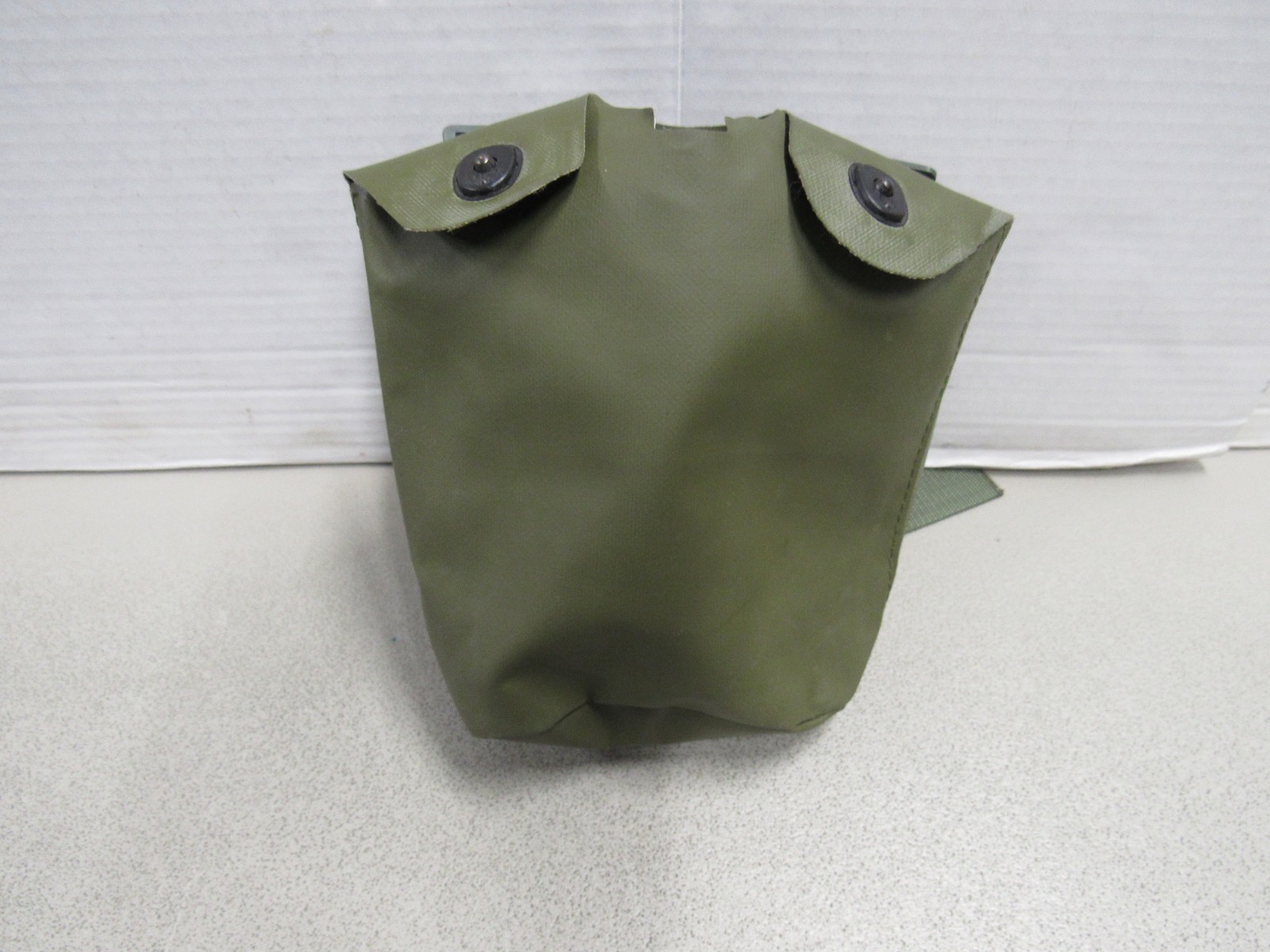 Danish M/45-59 Web Gear Canteen Cover Rubberized New Old Stock OD Green