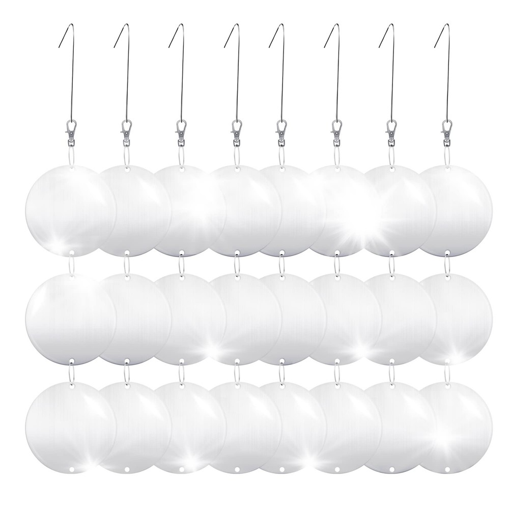 Hedoc Reflective Bird Scare Discs Set, 24PCS Large Double-Sided