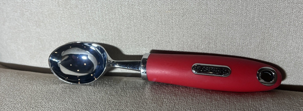 Farberware Ice Cream Scoop Red Thick Handle Stainless