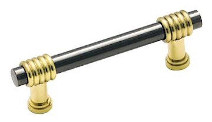 3" Two Tone Pull Black Nickel and Solid Brass