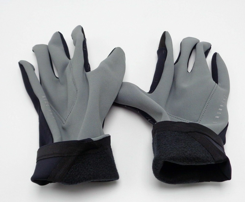 Nike Womens Shield Phenom Running Gloves Smoke Grey/Black/Silver Medium