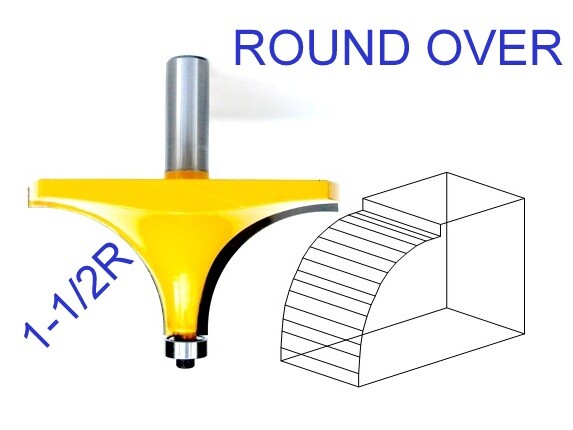 1pc 1/2" SH 1-1/2" Radius Round Over Router Bit S