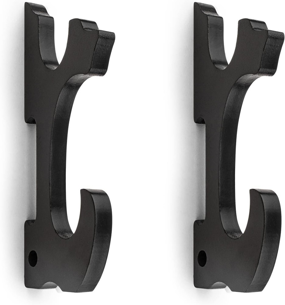 Adjustable 2-Tier Samurai Sword Holder Wall Mount - Japanese Weapon Rack