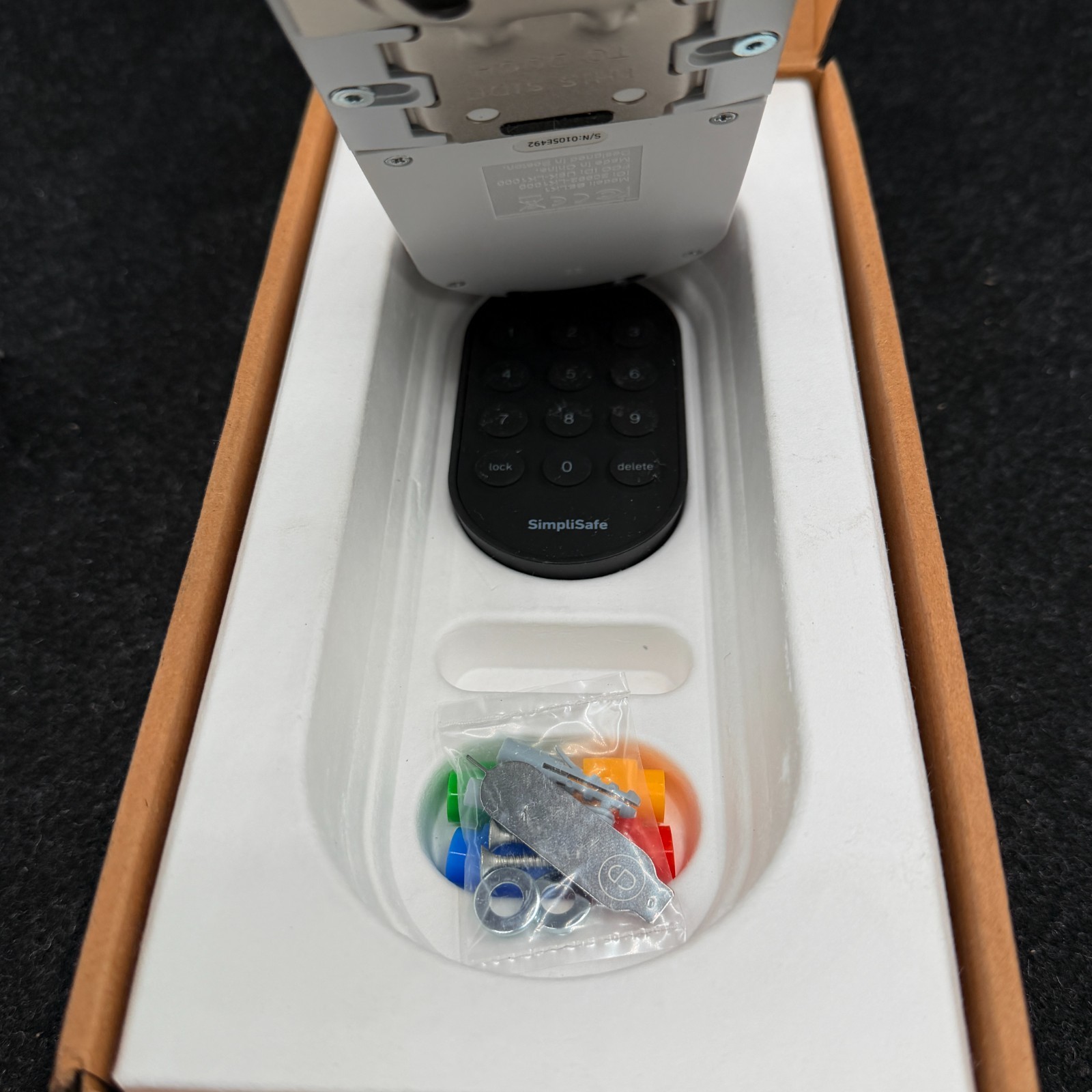 SimpliSafe Smart Door Lock with PIN Keypad (WHITE) w Black Keypad SSLK1