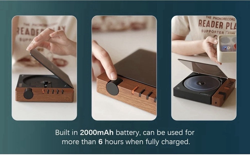 Syitren R300 Bluetooth CD Player White Desktop Stereo Remote AUX USB