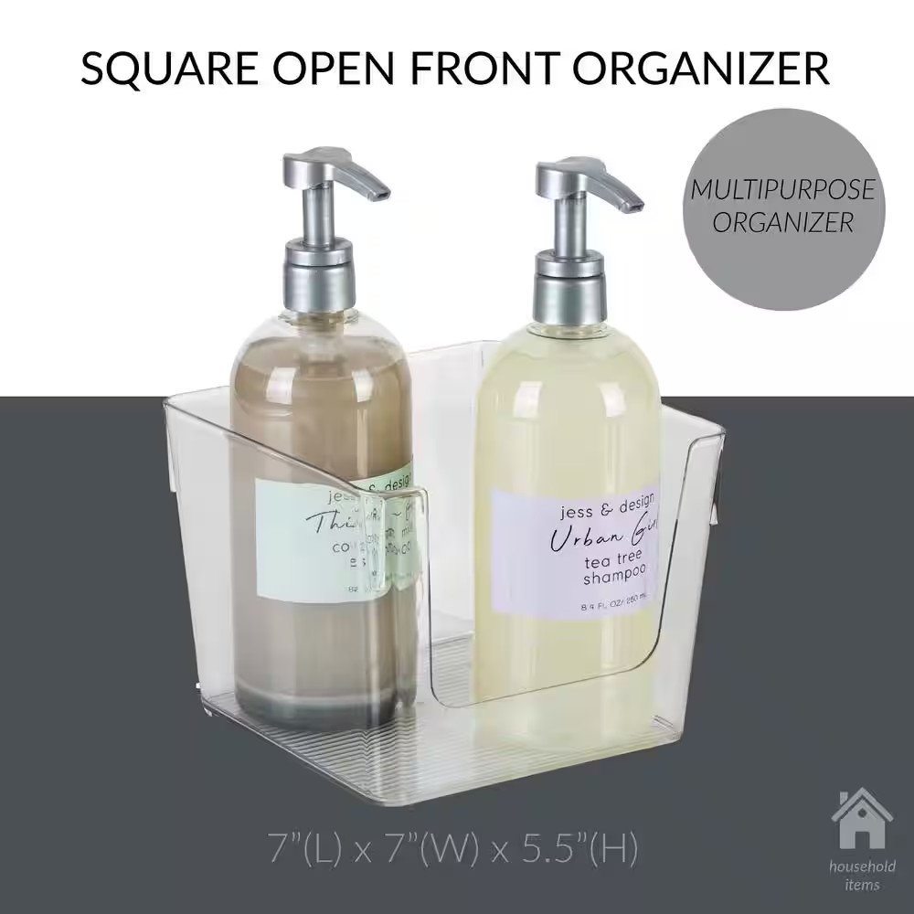 Square Open Front Organizer in Clear