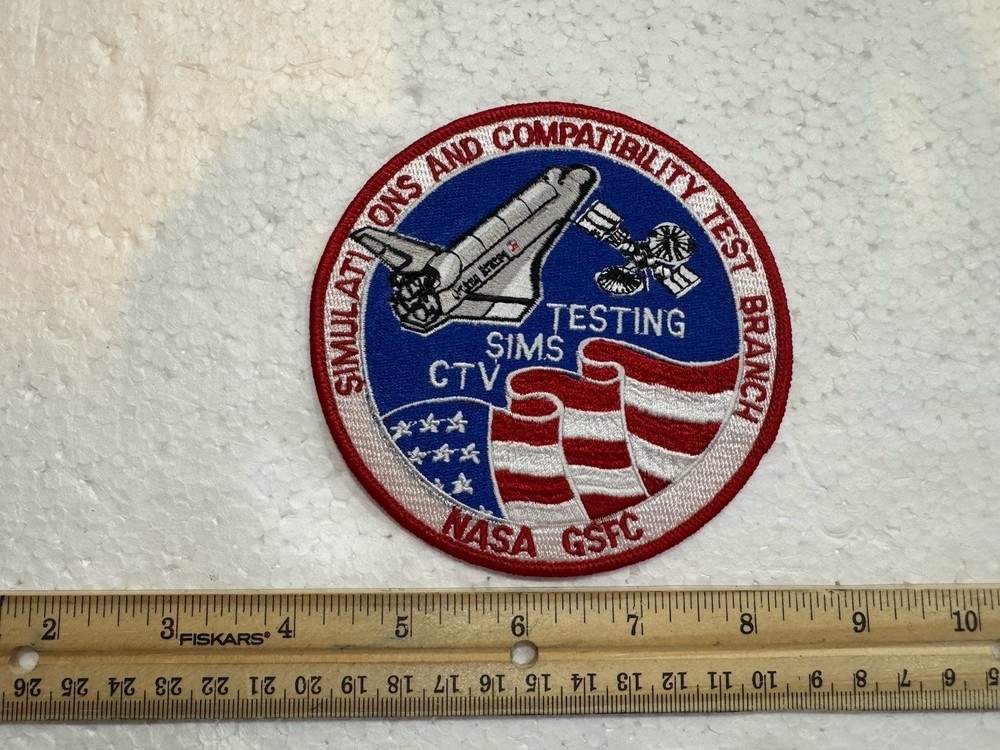 Vintage NASA Space Shuttle Patch- CTV SIMS Testing GSFC