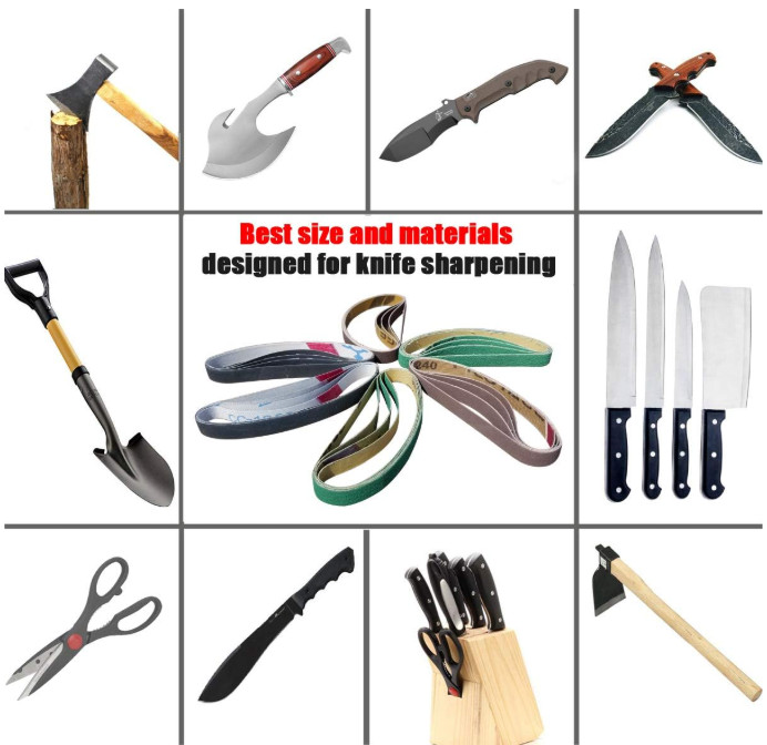 24 Pack 1/2" x 12" Replacement Sharpening Belt Kit for Official Work Sharp...